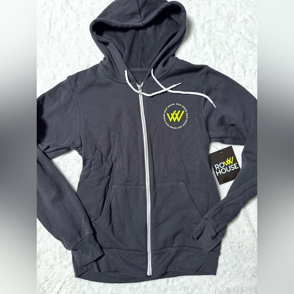 NWT- Row House Dark Gray Zip-Up Hoodie